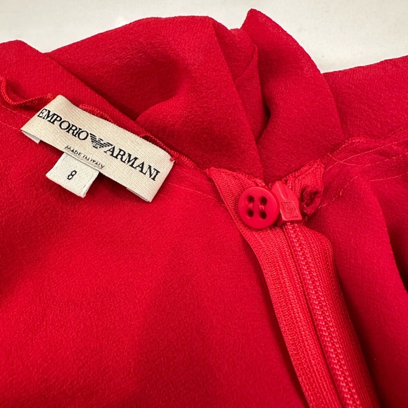 Emporio Armani - Red Silk Dress - made in Italy - EUC - size 8 - Picture 15 of 16